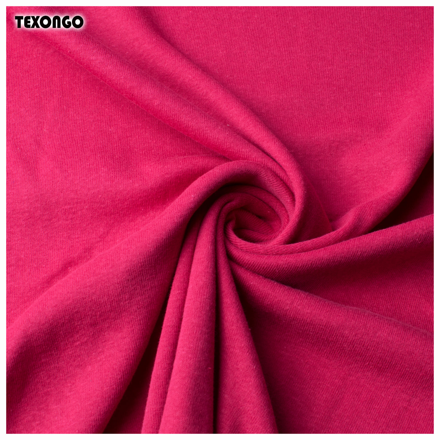 Pink Cotton Rib fabric - Texongo