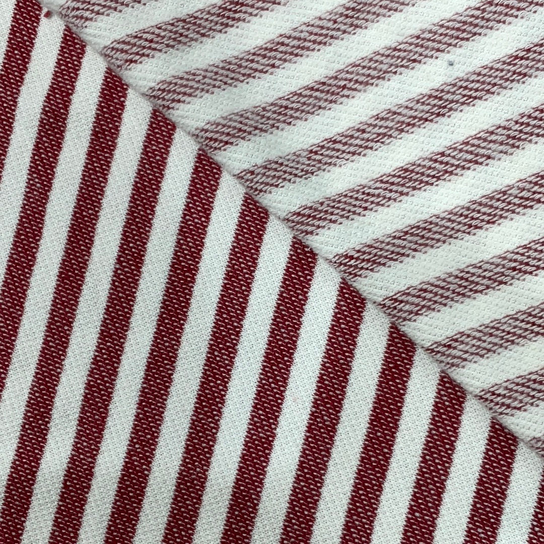 POLYESTER COTTON TERRY STRIPE