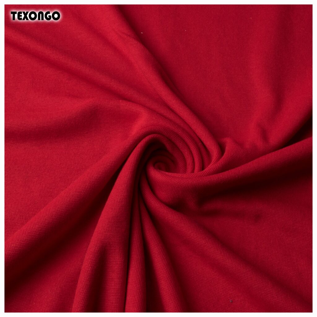 Red  SPANDEX RIB