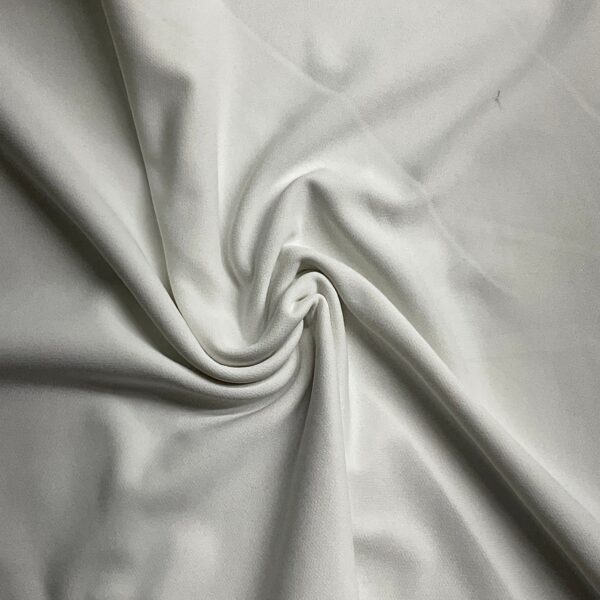 WHITE POLYESTER SPANDEX TERRY