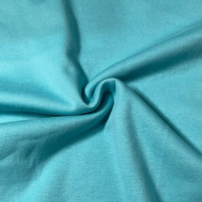 Sky Blue Cotton Spandex Rib