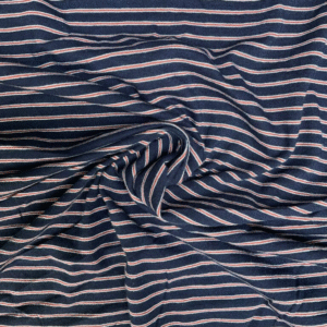 CTN INDIGO JACQUARD SINGLE JERSEY STRIPE